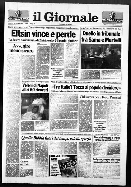 Il giornale : quotidiano del mattino